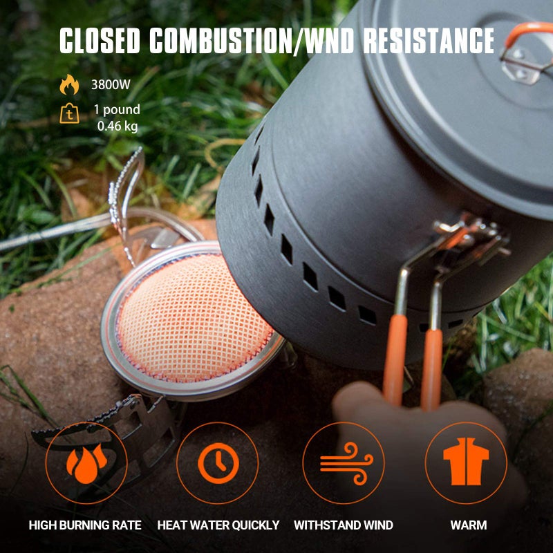 Bulin Backpacking Camping Stove, 3800 Portable Folding Lightweight Camp Gas Stove, Single Adjustable Pocket Emergency Survival Cooking Burner Kit for Outdoor, Hiking, with Carry Bag - Image 3